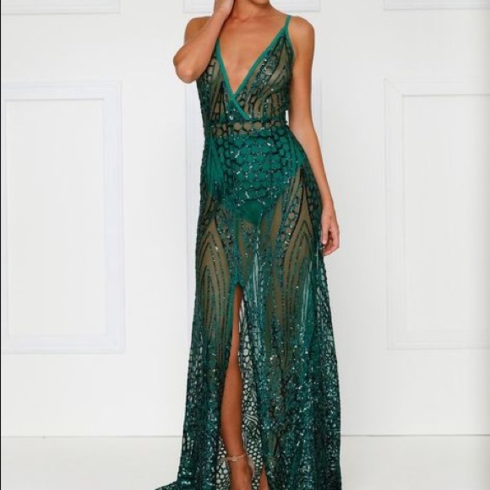 Emerald green gown